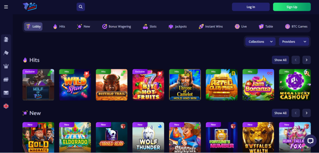 7Bit Casino Dashboard Games