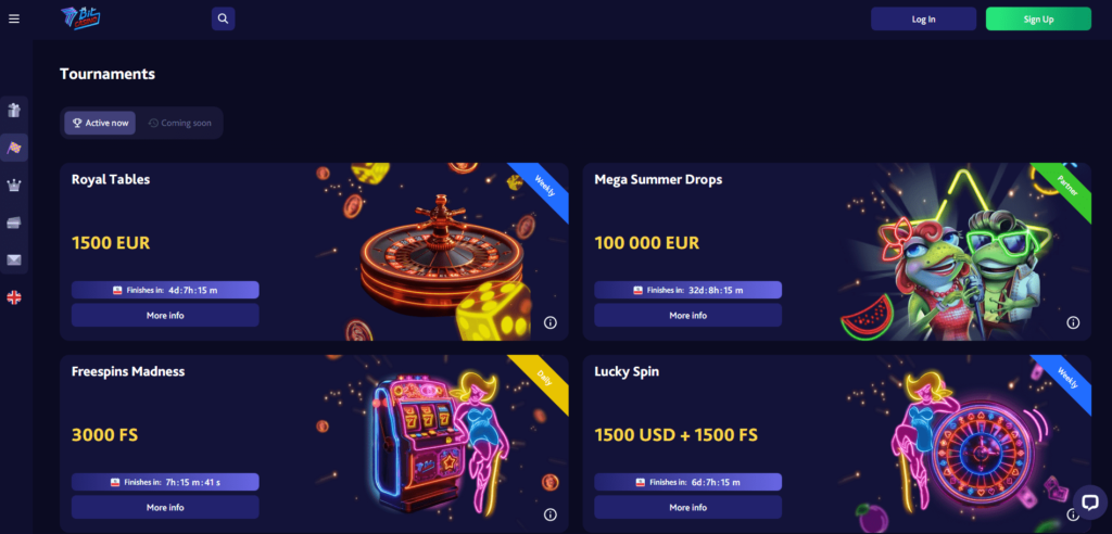 7Bit Casino Dashboard Races