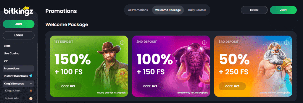 Bitkingz welcome package