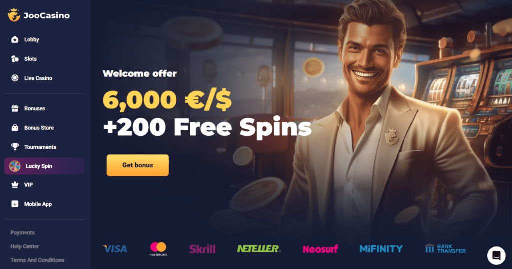 Joo Casino Dashboard Welcome Offer