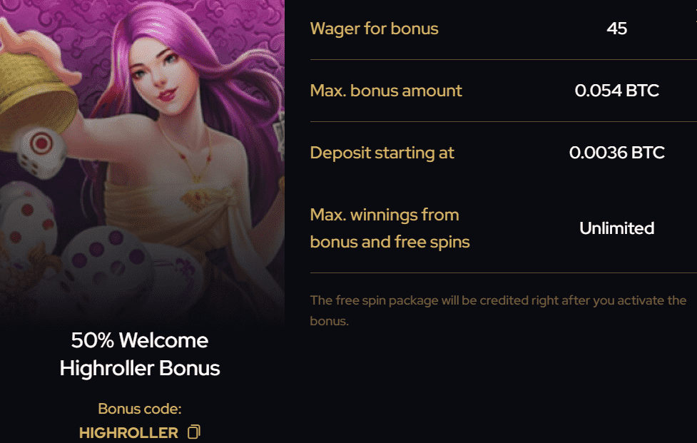 Katsubet Casino Dashboard Welcome Bonus High Roller