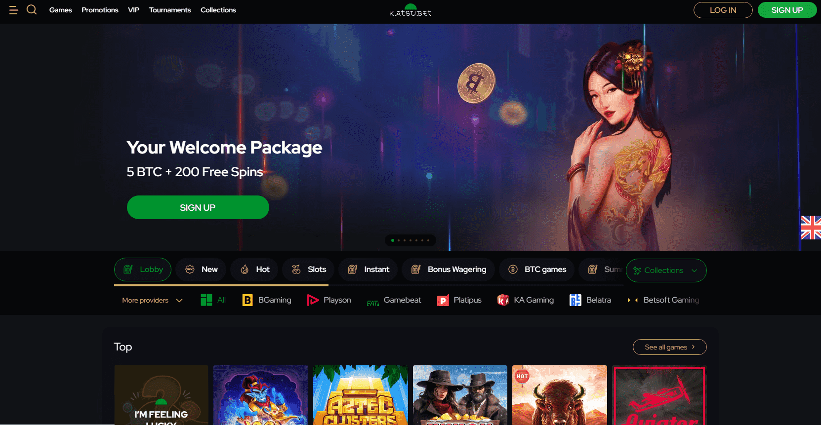 Katsubet Casino Dashboard