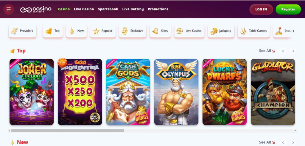 Casino Infinity Casino Games
