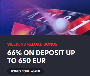 1Red Casino Weekend Reload Bonus
